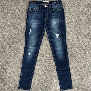 KanCan Dark Blue Distressed Skinny Jeans